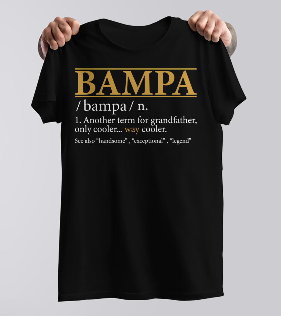BAMPA Definition Another Term For Grandfather Way Cooler Handsome Exceptional Legend T-Shirt