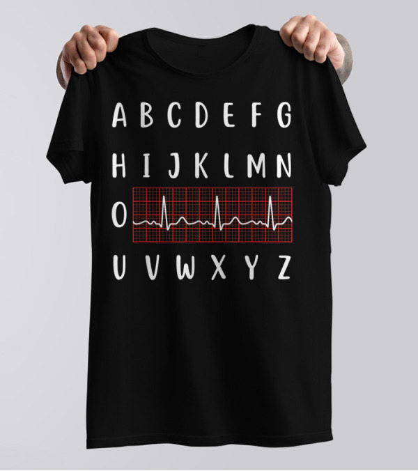 ABC Heartbeat Nurse Alphabet Funny Medical Humor T-Shirt