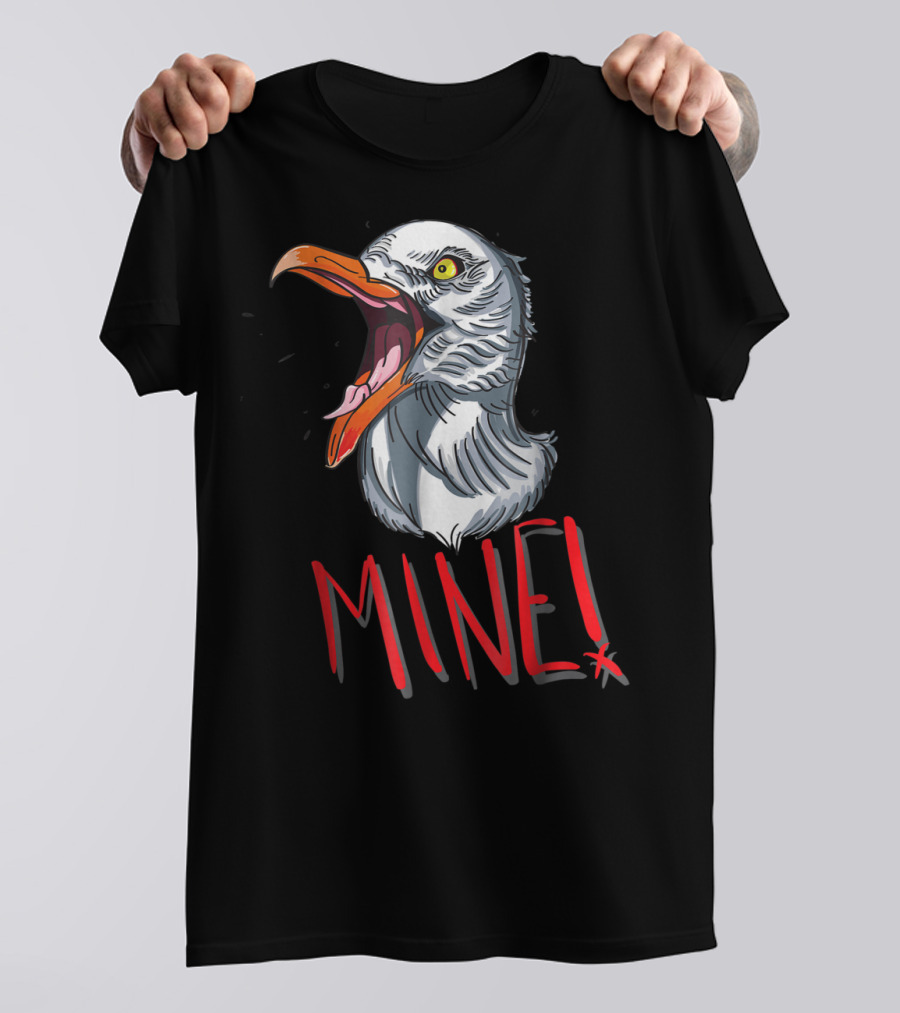 Funny Seagull Mine Save The Beach Chicken Mine T-Shirt
