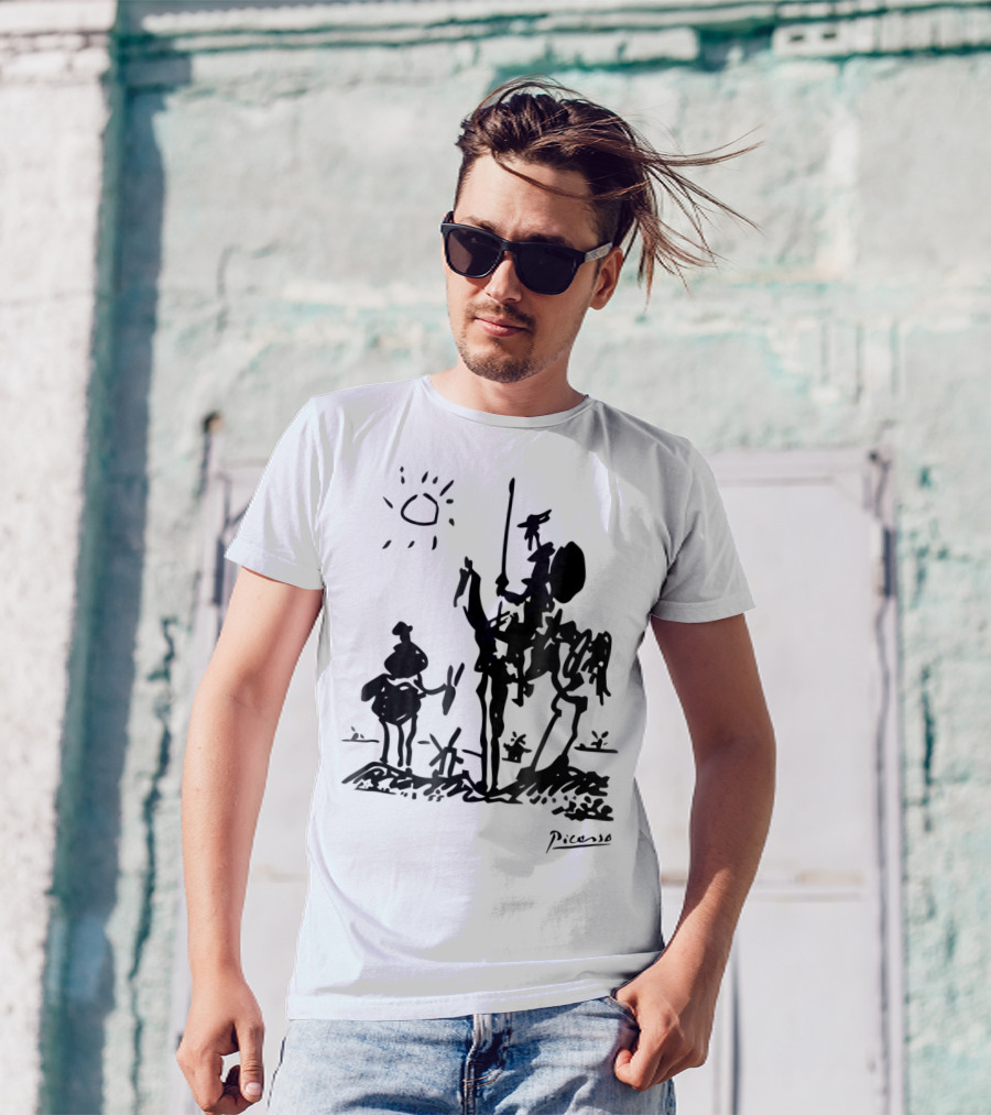 Picasso Don Quixote 1955 Sketch With Sun And Sancho Panza T-Shirt