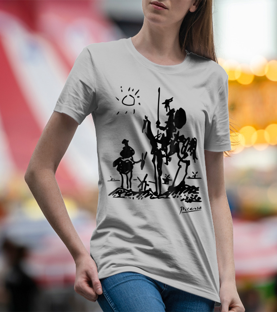 Picasso Don Quixote 1955 Sketch With Sun And Sancho Panza T-Shirt