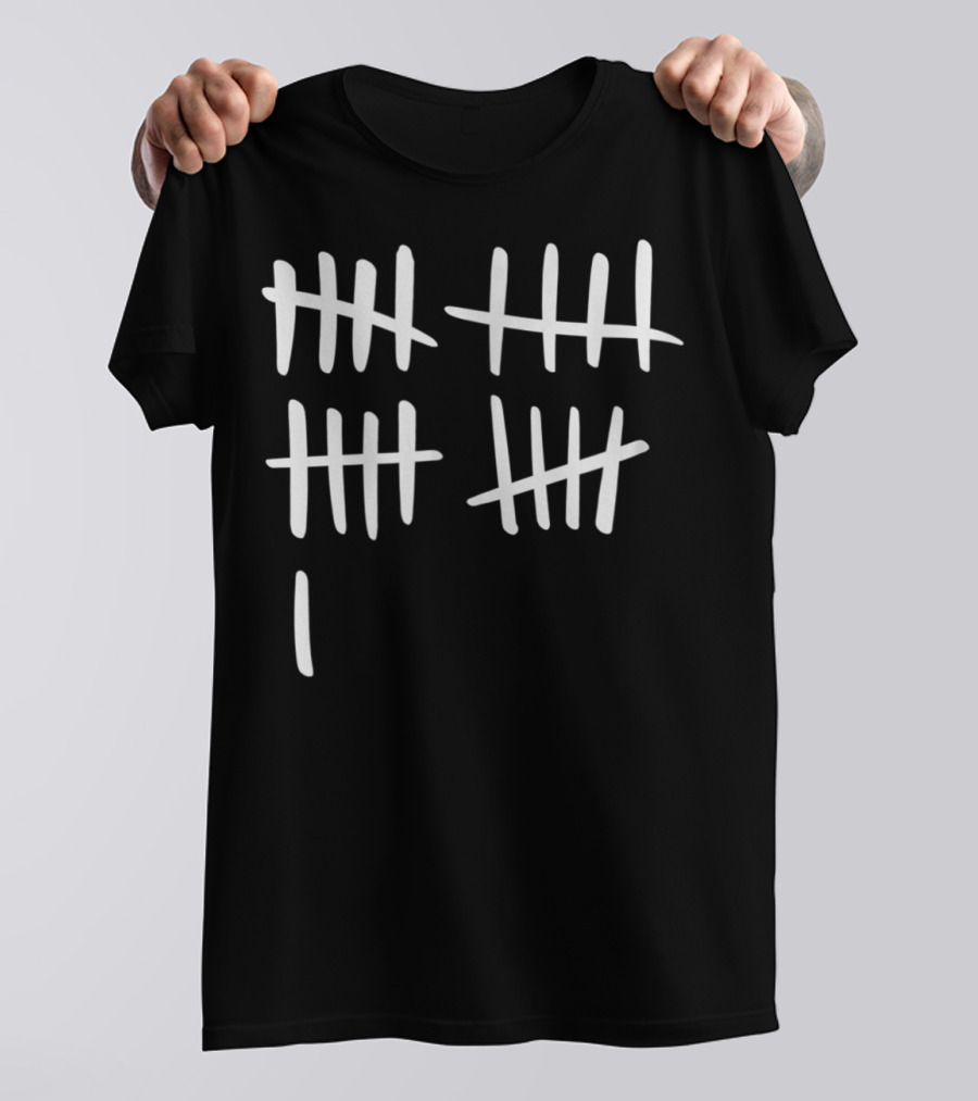 It's My 21St Birthdy Tally Marks 21St Birthday Celebration Counting Lines T-Shirt