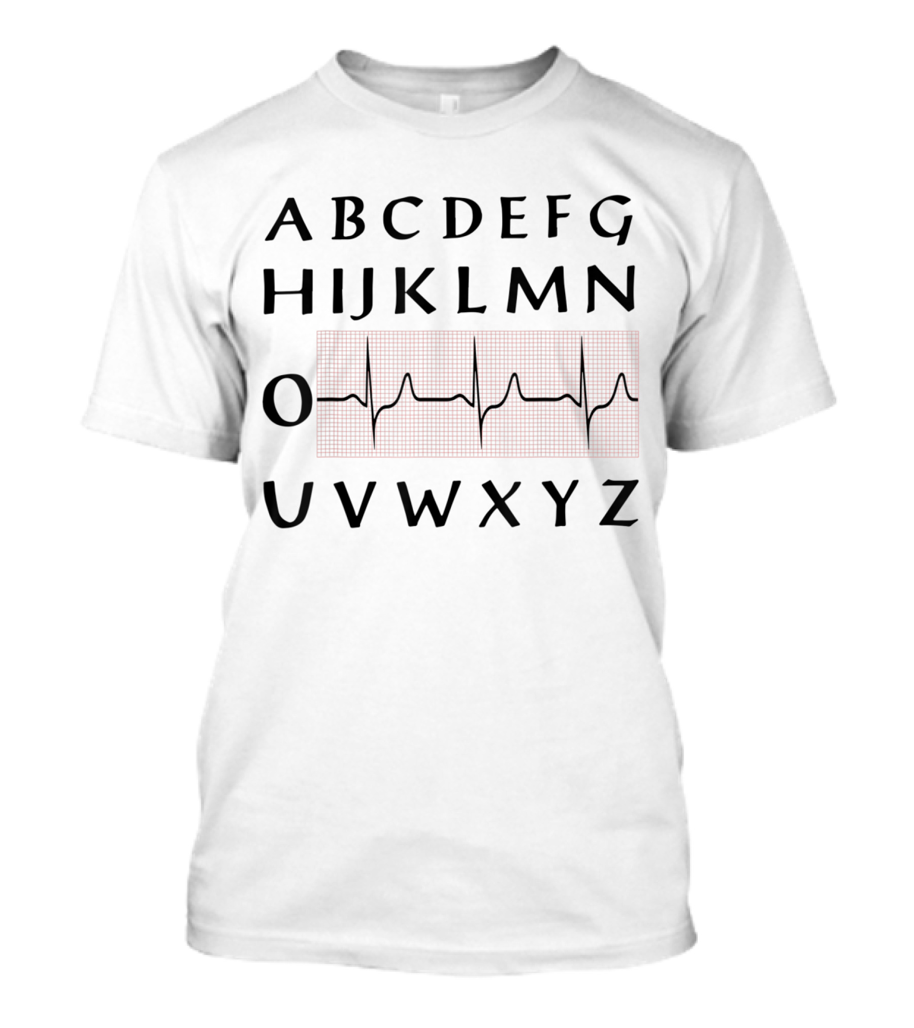 Alphabet ABC ECG EKG Nurse Humor Nursing T-Shirt