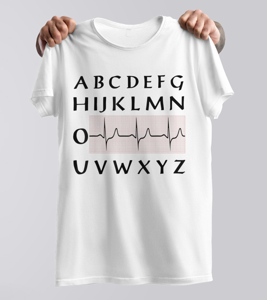 Alphabet ABC ECG EKG Nurse Humor Nursing T-Shirt