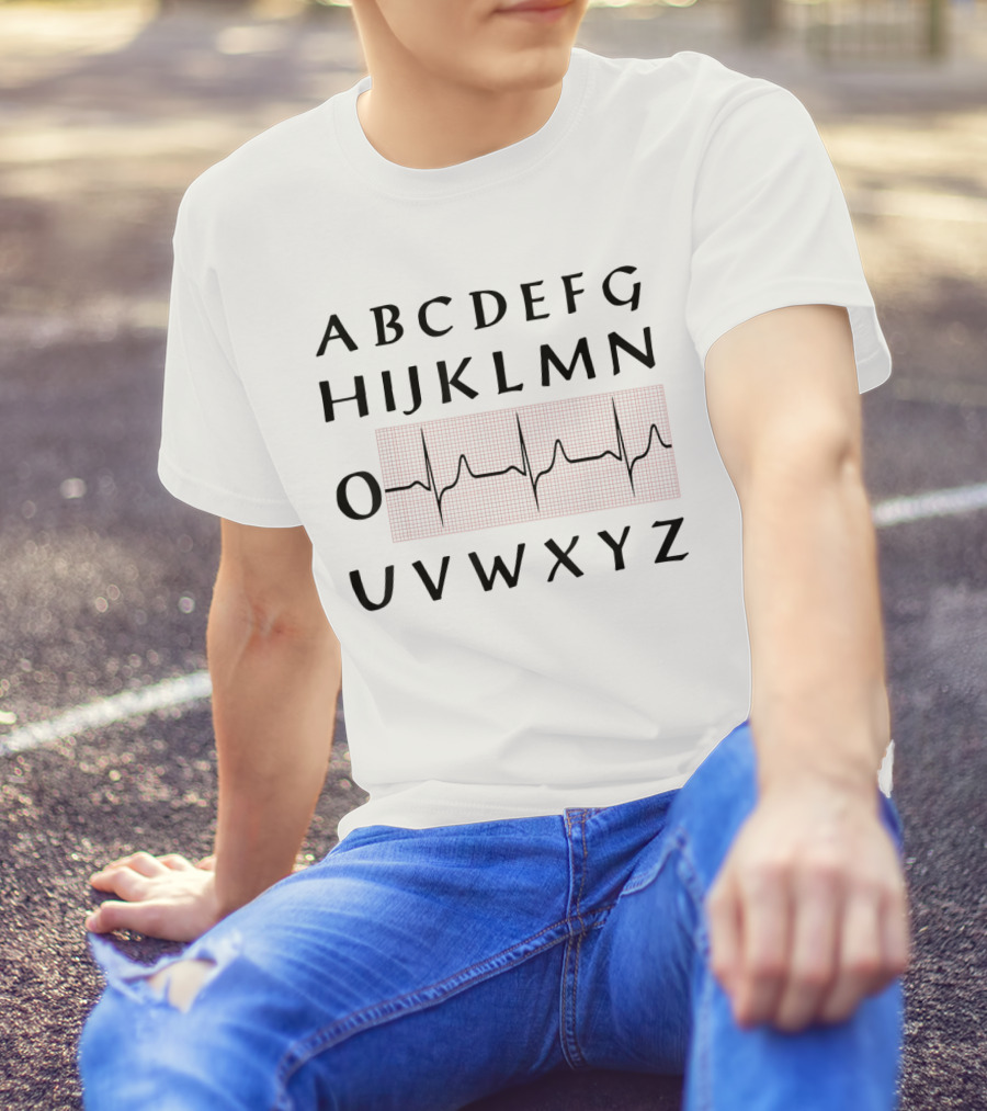 Alphabet ABC ECG EKG Nurse Humor Nursing T-Shirt