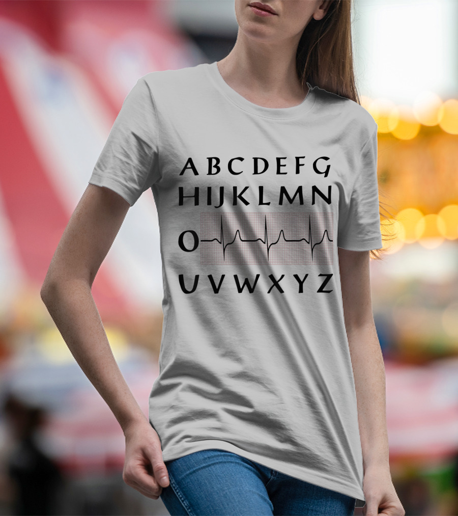 Alphabet ABC ECG EKG Nurse Humor Nursing T-Shirt