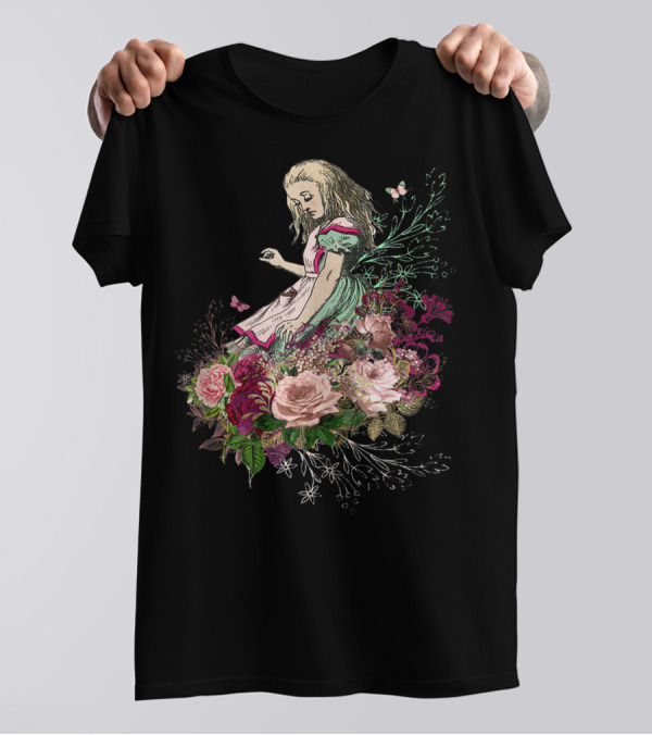 Alice In Wonderland Floral Bouquet T-Shirt