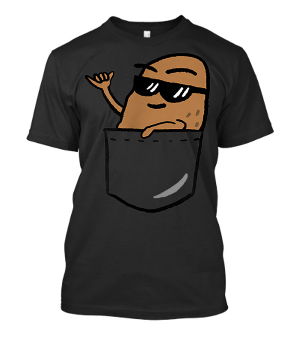 Awesome Hang Loose Potato Shaka In Pocket T-Shirt