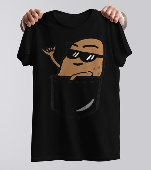Awesome Hang Loose Potato Shaka In Pocket T-Shirt