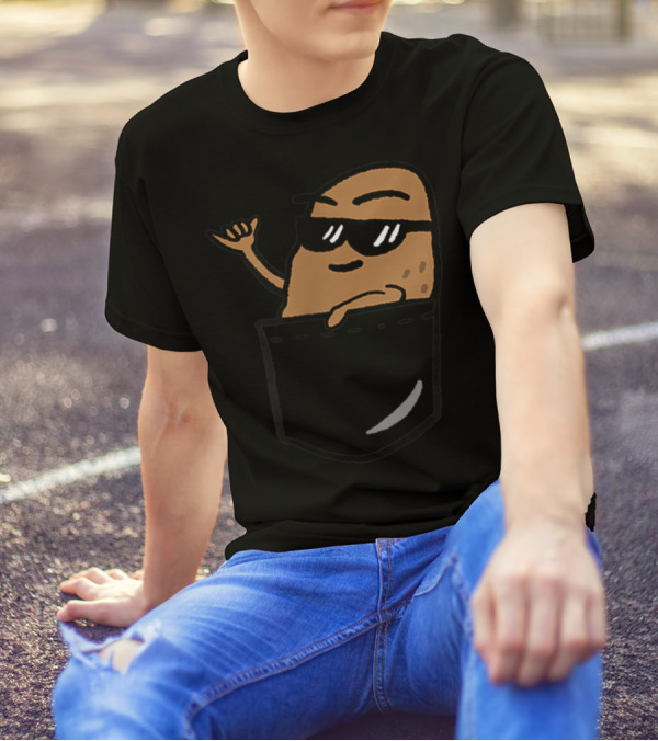 Awesome Hang Loose Potato Shaka In Pocket T-Shirt