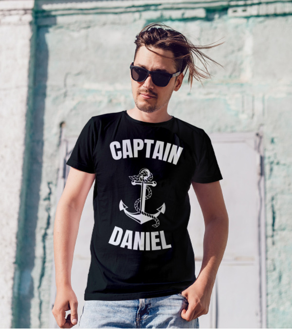 Captain Daniel Anchor Nautical Boat Captain T-Shirt