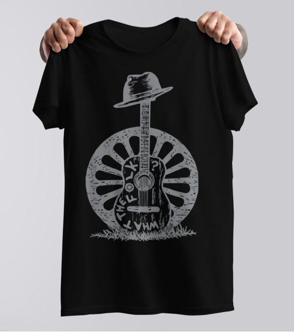 Todd Snider What The Folk Guitar Hat Wheel T-Shirt