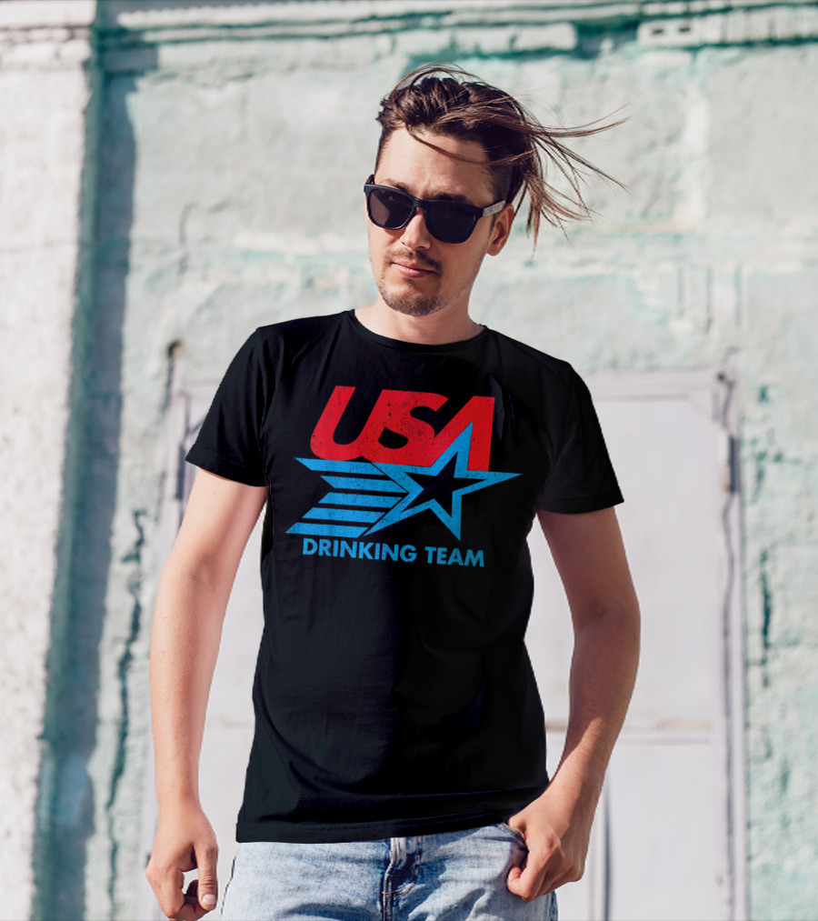 USA Drinking Team Funny Independence Day 4th Of July T-Shirt