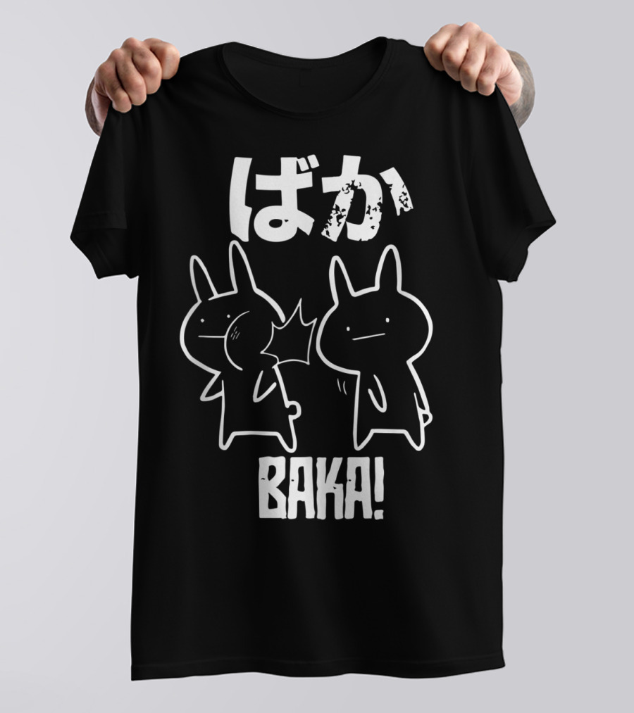 Baka Cute Anime Manga Japanese Word Funny Comic Style Characters T-Shirt