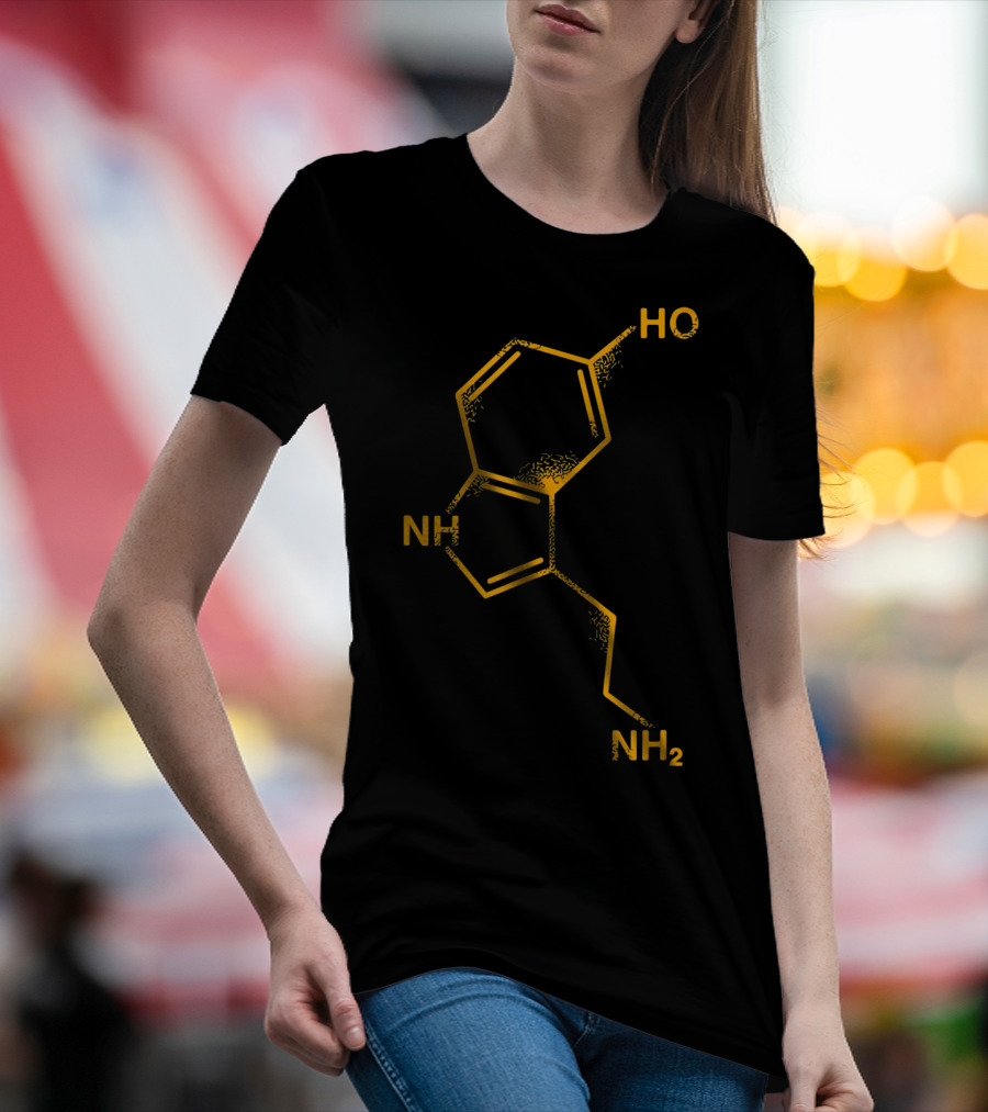 Happiness Serotonin Molecule Chemistry Science T-Shirt