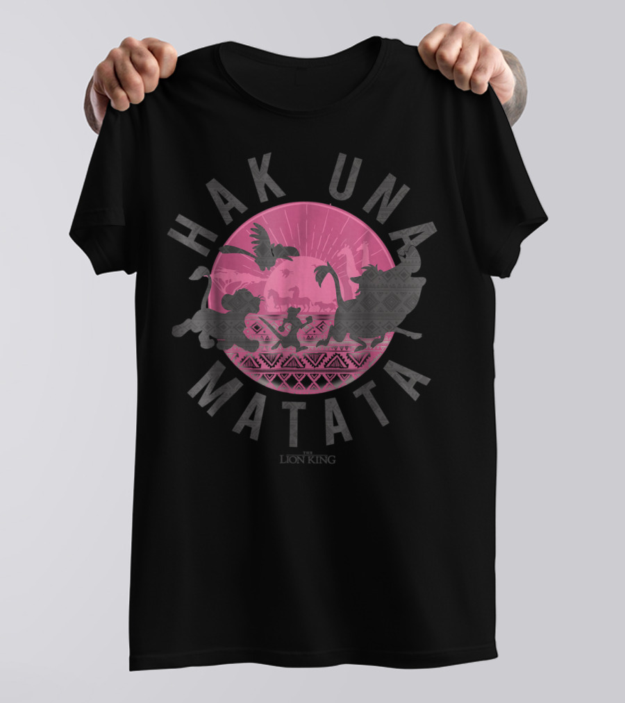 Disney Lion King Hakuna Matata Silhouette Circle T-Shirt
