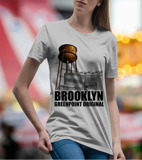Brooklyn Greenpoint Original Water Tower Skyline T-Shirt