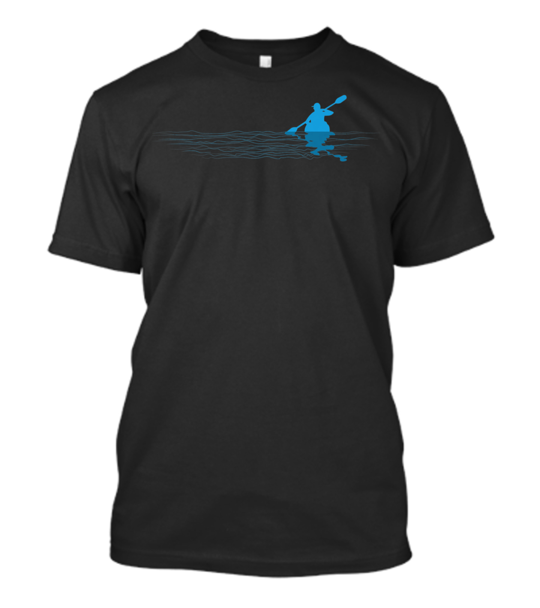 Kayaking Kayak Paddling Kayaker Paddle Reflection On Water T-Shirt