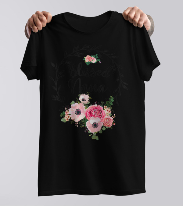 Blessed Nana Mother's Day Floral T-Shirt