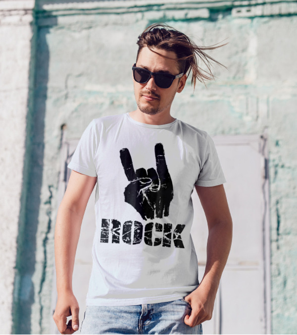 Born To Be Rock Star Hand Horns Rock Gesture T-Shirt