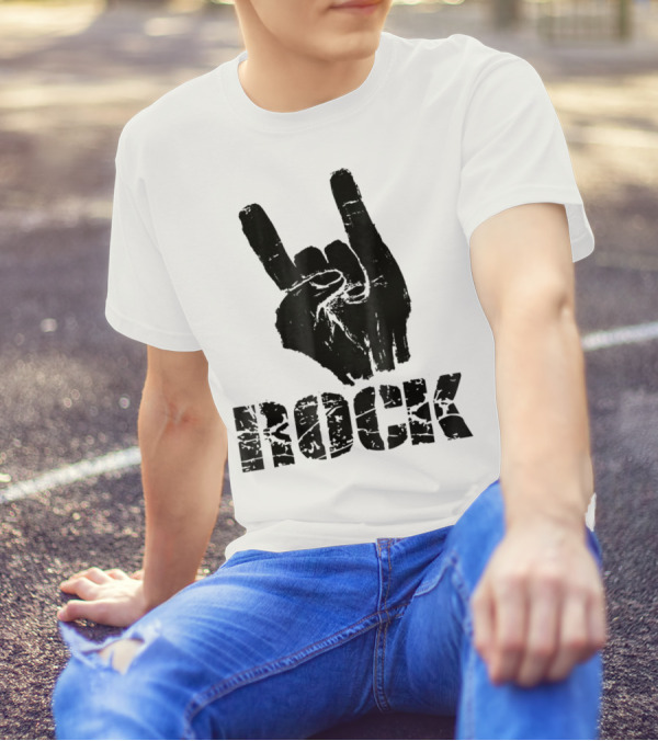 Born To Be Rock Star Hand Horns Rock Gesture T-Shirt