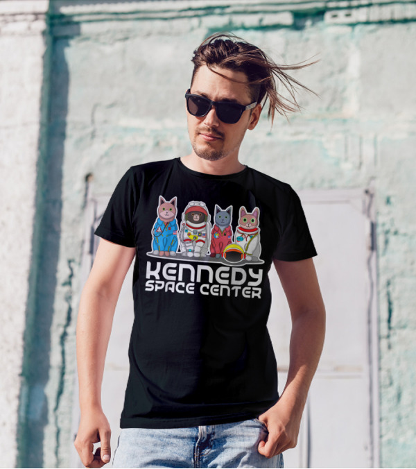 Kennedy Space Center Cats Astronaut Suits NASA T-Shirt