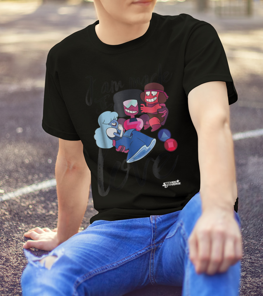 CN Steven Universe I Am Made Of Love Fusion Garnet Sapphire Ruby T-Shirt