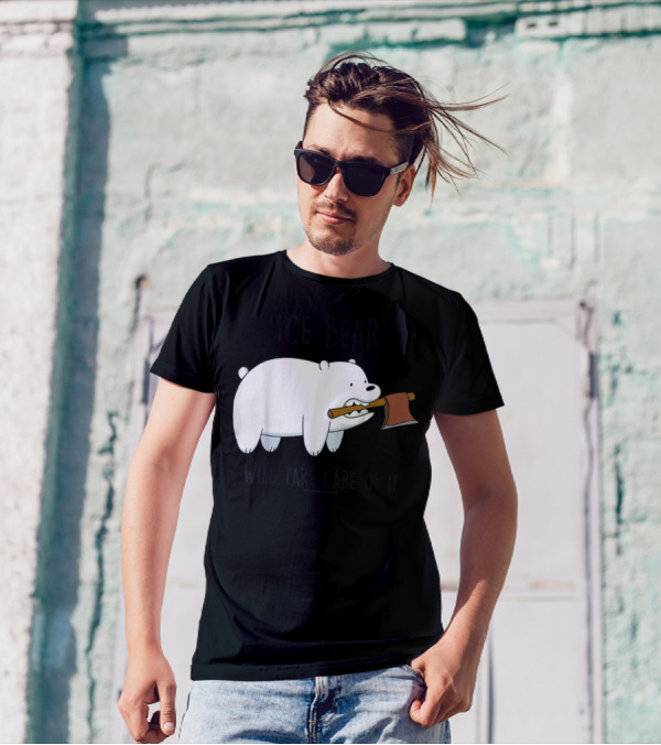 CN We Bare Bears Ice Bear Will Take Care Of It Cartoon Network T-Shirt