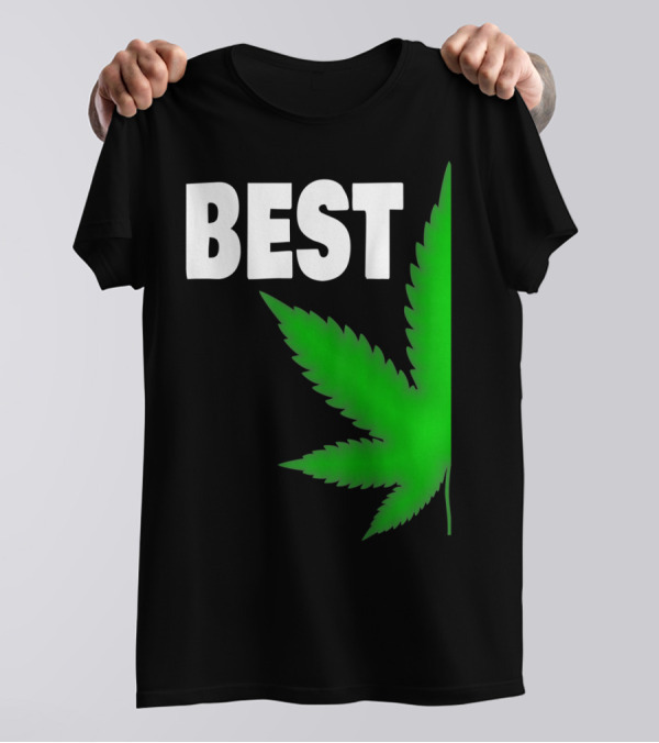 Couple Matching Best Buds BFF Marijuana Leaf Best T-Shirt