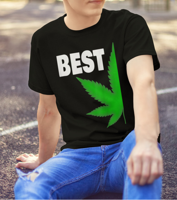 Couple Matching Best Buds BFF Marijuana Leaf Best T-Shirt