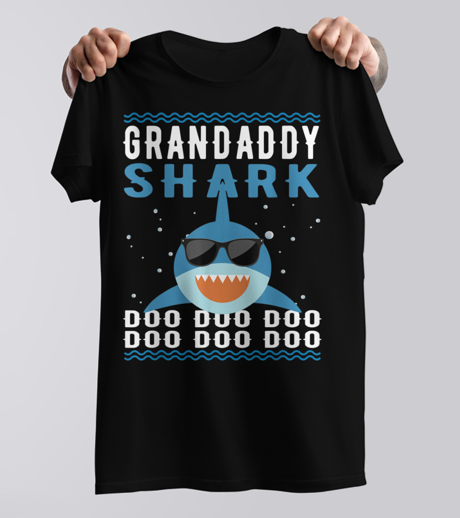 Grandaddy Shark Doo Doo Doo Sunglasses Funny Baby Mommy Kids Video T-Shirt