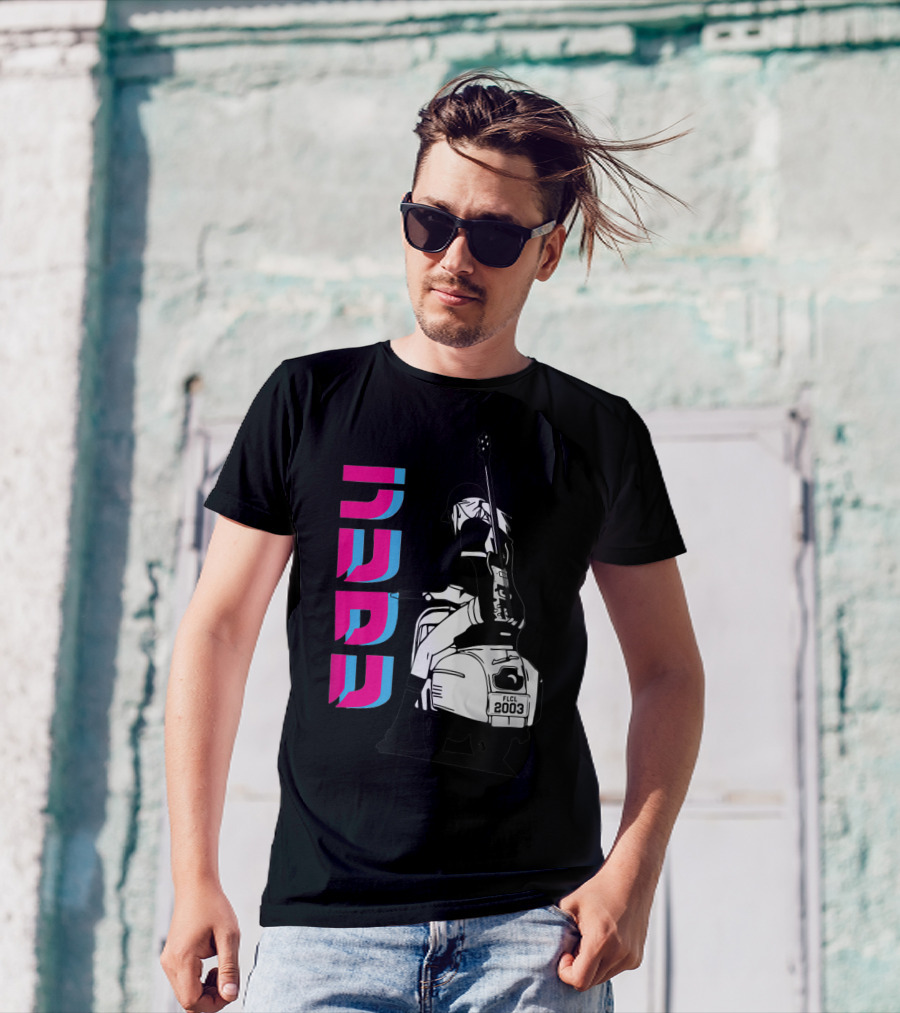 FLCL Fooly Cooly Vespa Rider With Guitar 2003 T-Shirt