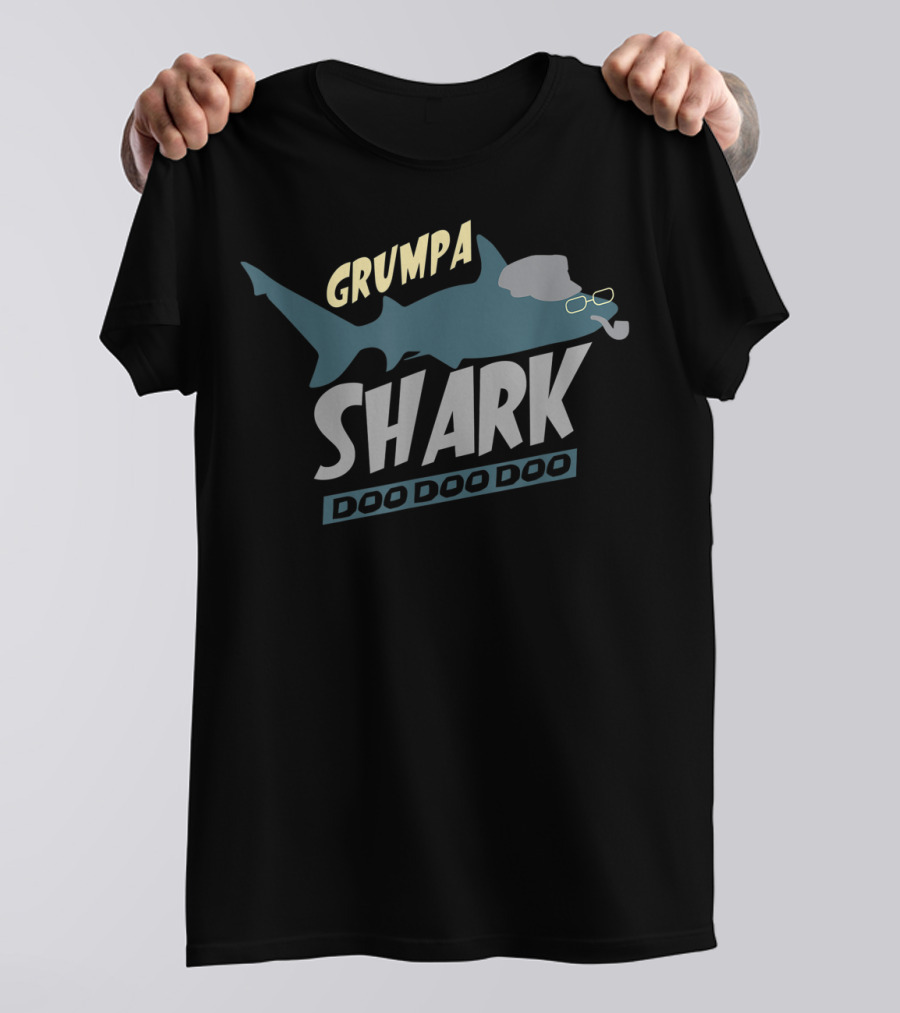 Grumpa Shark Doo Doo Doo Funny Grandpa T-Shirt