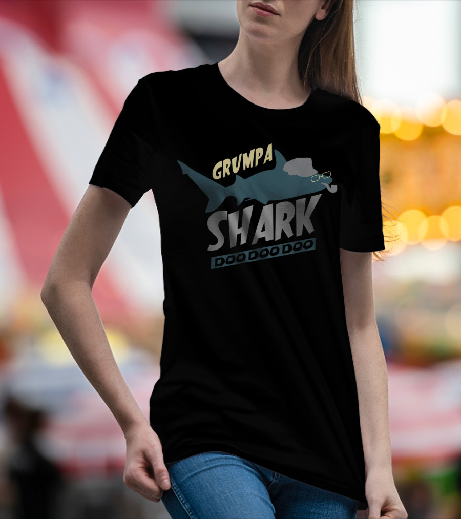 Grumpa Shark Doo Doo Doo Funny Grandpa T-Shirt