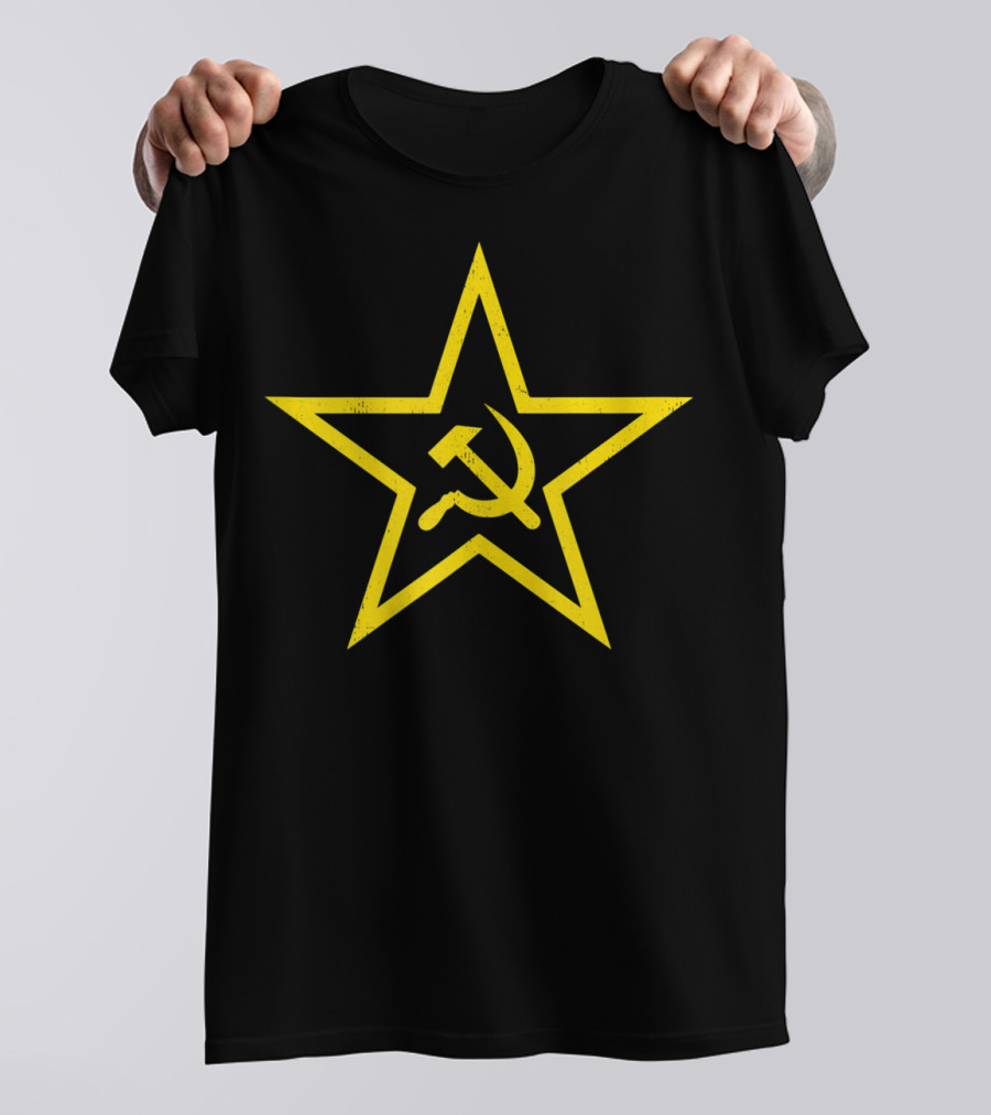 USSR Hammer And Sickle Yellow Star T-Shirt
