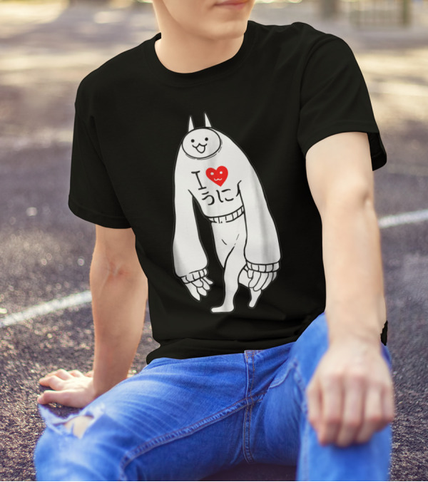 Battle Cats Li L Jamiera Cat I Heart Umi T-Shirt
