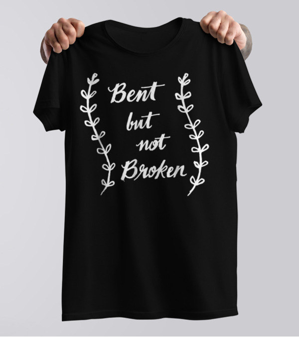Bent But Not Broken Scoliosis Awareness Floral T-Shirt
