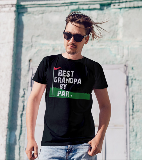 Best Grandpa By Par Golf Flag Green Course T-Shirt