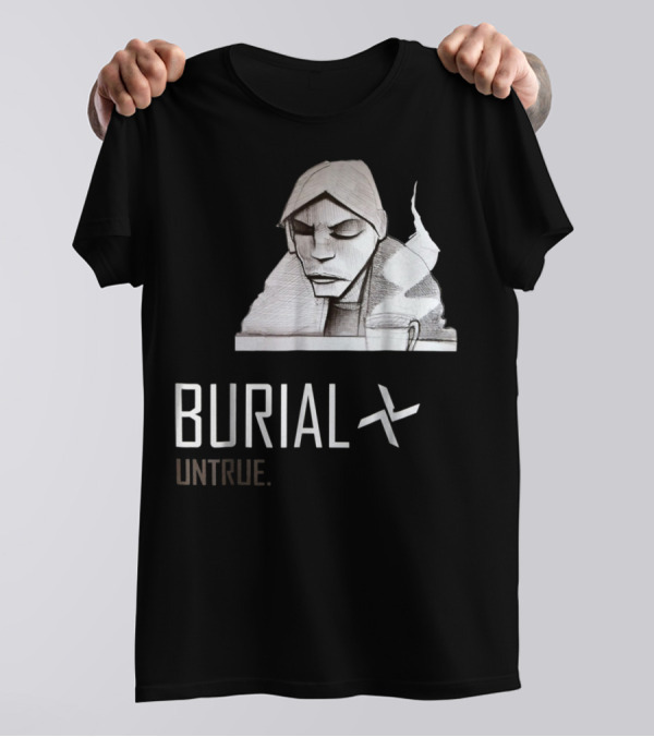Burial Untrue Monochrome Hoodie Smoking Character T-Shirt