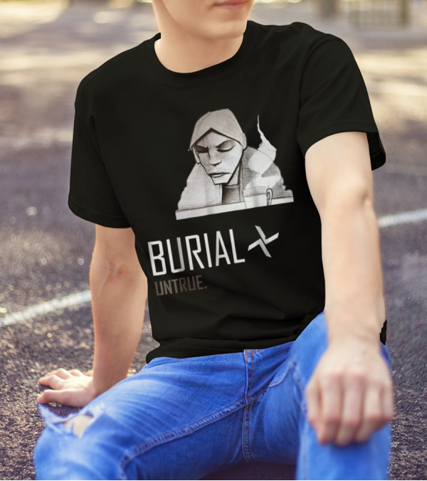 Burial Untrue Monochrome Hoodie Smoking Character T-Shirt