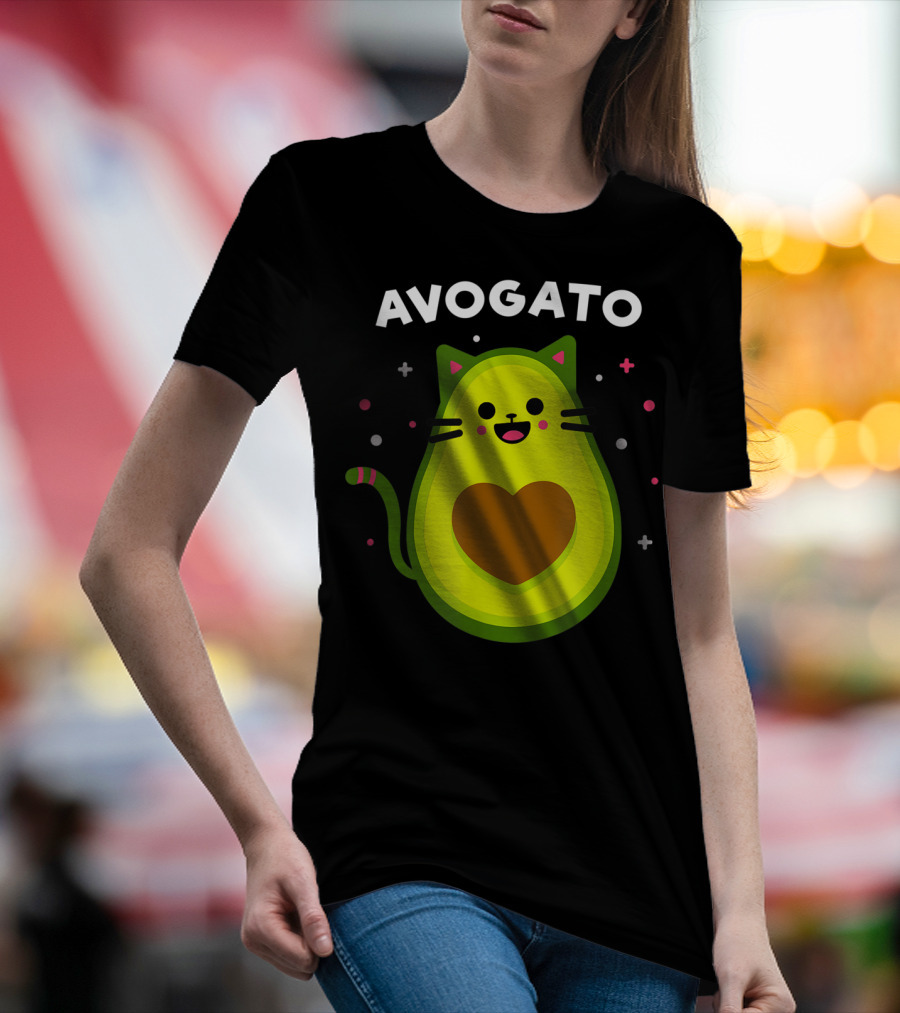 Avogato Cat Avocado Lover Cute Cat Avogato T-Shirt