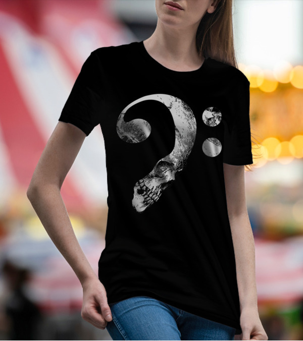 Cool Skull Bass Clef Musician Music Lover T-Shirt