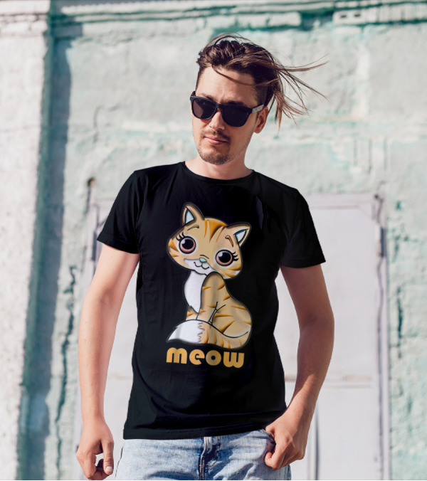 Meow Cutie Cat Adorable Feline T-Shirt