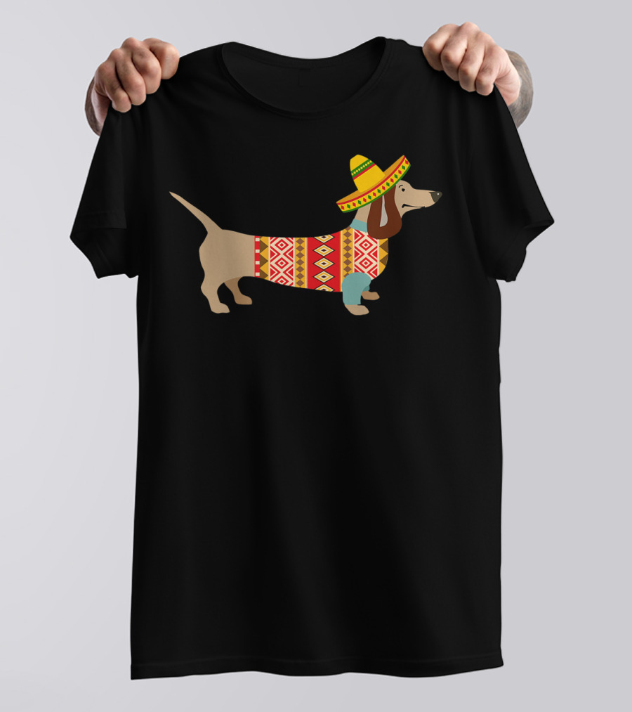 Daschund Cinco De Mayo Sombrero Doxie Fiesta T-Shirt