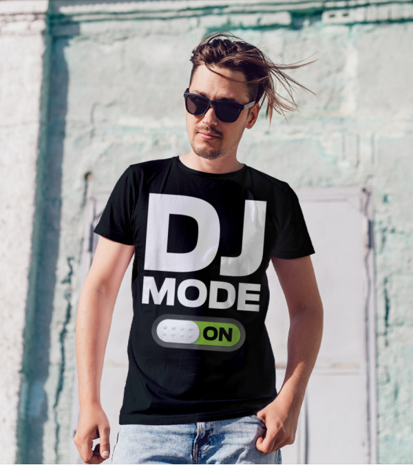 DJ Mode On Clothing For Disc Jockeys With Switch T-Shirt