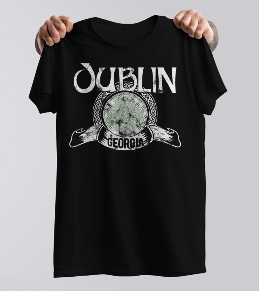 Dublin Georgia Shamrock Vintage Celtic T-Shirt