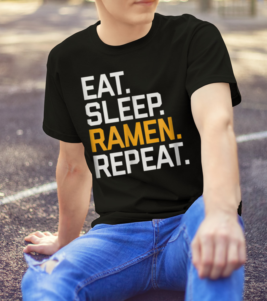 Eat Sleep Ramen Repeat Funny Foodie Noodles Asian T-Shirt