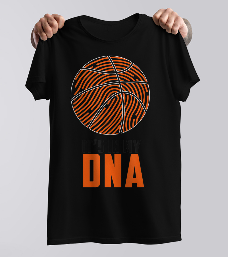 It's In My DNA Basketball Fingerprint Circle T-Shirt
