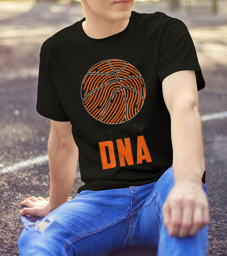 It's In My DNA Basketball Fingerprint Circle T-Shirt