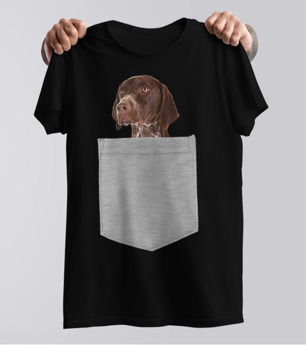German Shorthair Pointer Dog In Your Pocket T-Shirt